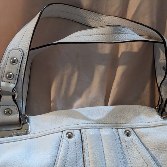 White Leather Bag B Makowsky Very Nice & Chic - Picture 2 of 8